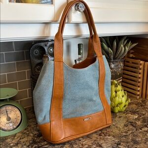PINKSTIX denim and vegan leather Tote Bag, great condition